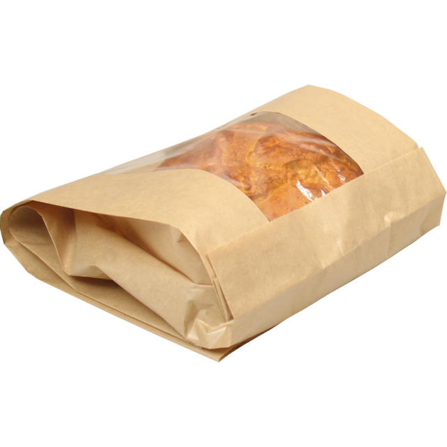 Klika -  Zak | Brood- en banketzak | Papier + PP + PE | 21/ 5x42cm | bruin | 1000 stuks