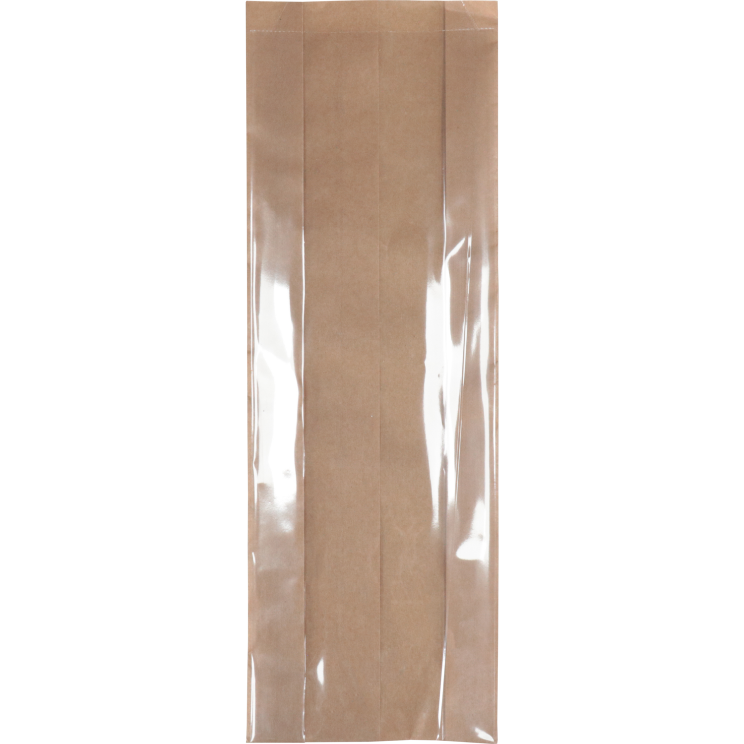 Klika - Tasche | Fenstertasche | Papier + PP | 11/ 2 |5x38cm | braun | 500 Stück