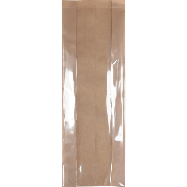 Klika -  Zak | Vensterzak | Papier + PP | 11/ 2 |5x38cm | bruin | 500 stuks