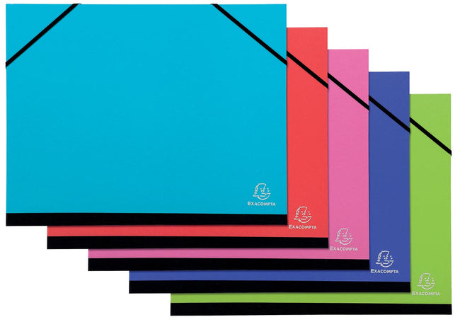 Exacompta -  Excacompta tekenmap Iderama 28 x 38 cm, pak van 5 stuks in geassorteerde kleuren