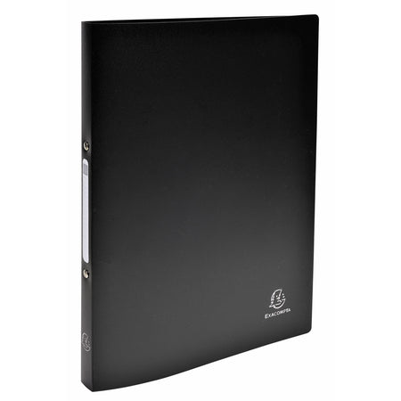 Exacompta - Classeur à anneaux A4 2 anneaux O-mech 15mm PP noir | 20 pièces