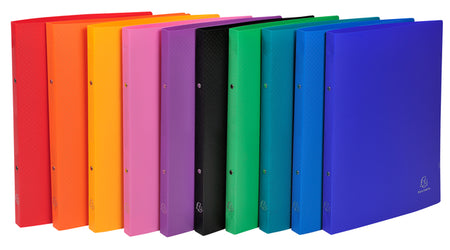 Exacompta - Classeur A4 2 anneaux O-mech 15mm PP assortis