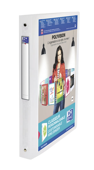 Oxford - Classeur de présentation Polyvision A4 4 anneaux O-mech dos 30 mm transparent | 12 pièces