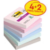 Post-it - Bloc-notes 654 Super Sticky 76x76mm 4+2 gratuits Soulful