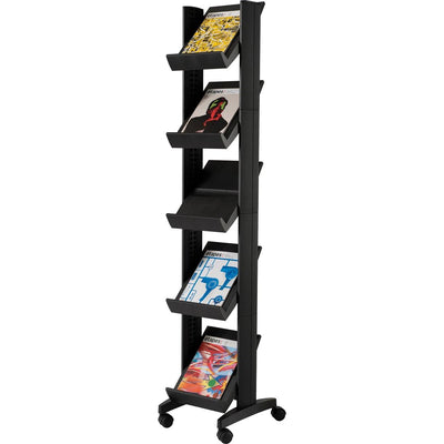 Paperflow -   Mobiele folderhouder Corner Compact zwart