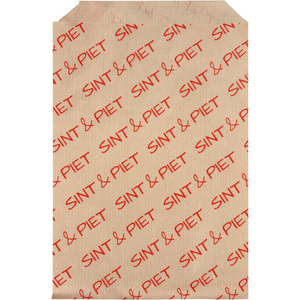 Klika -  Zak | Fourniturenzak | Papier | 15x22cm | Sint Piet | bruin/rood | 1000 stuks