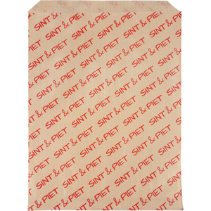 Klika -  Zak | Fourniturenzak | Papier | 22x29cm | Sint Piet | bruin/rood | 1000 stuks