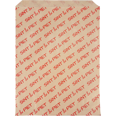 Klika -  Zak | Fourniturenzak | Papier | 22x29cm | Sint Piet | bruin/rood | 1000 stuks