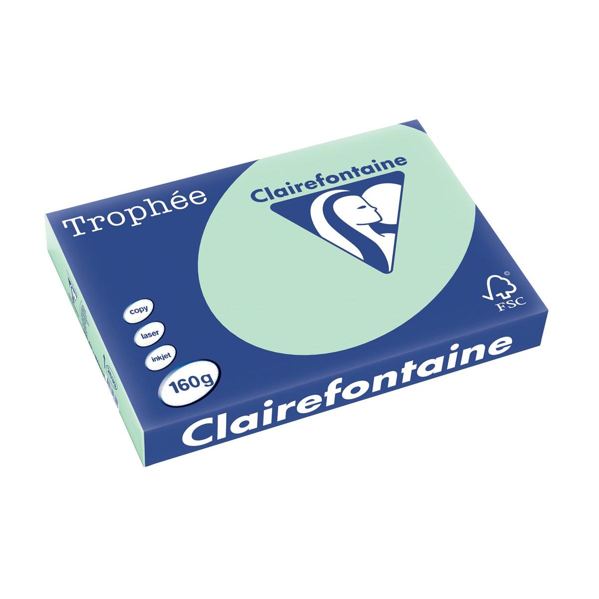 Clairefontaine -  Trophée tel, gekleurd papier, A3, 160 g, 250 vel, groen