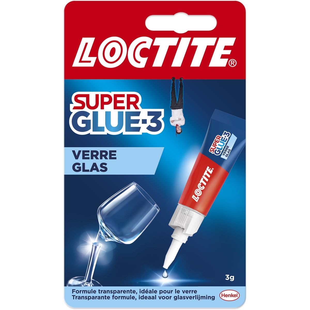 Loctite – Sekundenkleber Super Glue Glass, 3 g, auf Blister