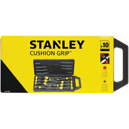 Stanley - Tournevis Cushion Grip, jeu de 10 pièces