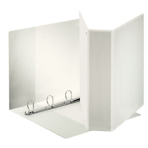 Esselte - Classeur de présentation panorama A4 4 anneaux mécanisme D 52mm PP blanc | 10 pièces