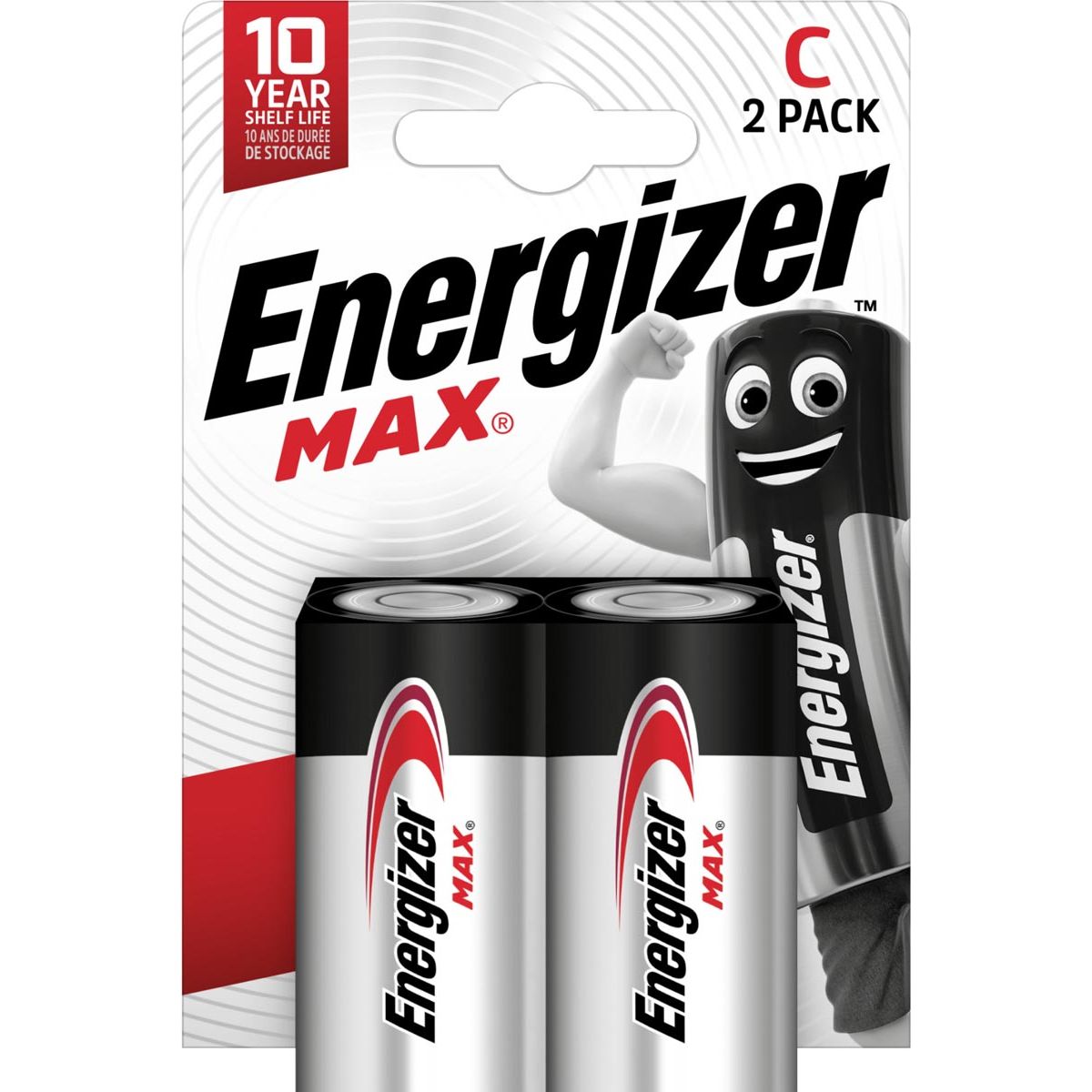 Energizer - Batteries Max C, cloque de 2 pièces