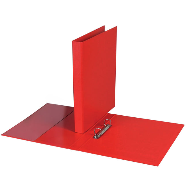 Quantore - Classeur à anneaux A4 2 anneaux D-mech 20mm PP rouge | 20 pièces