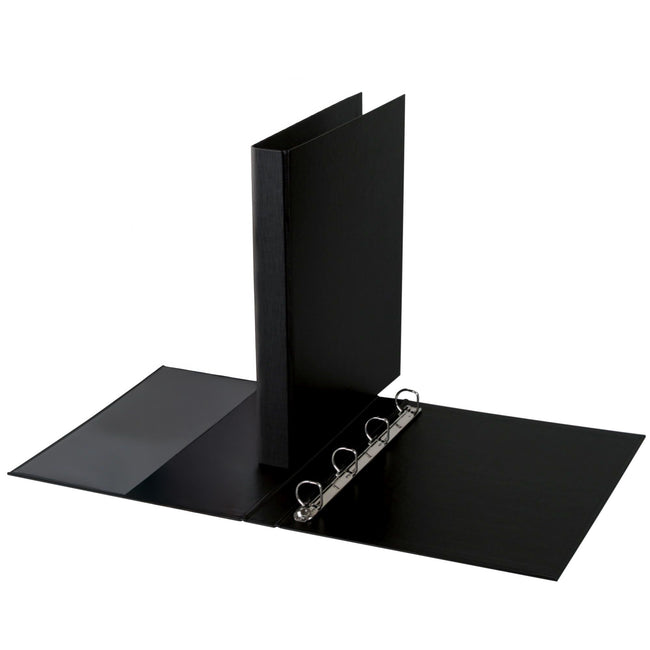 Quantore - Classeur à anneaux A4 4 anneaux D-mech 20mm PP noir | 20 pièces