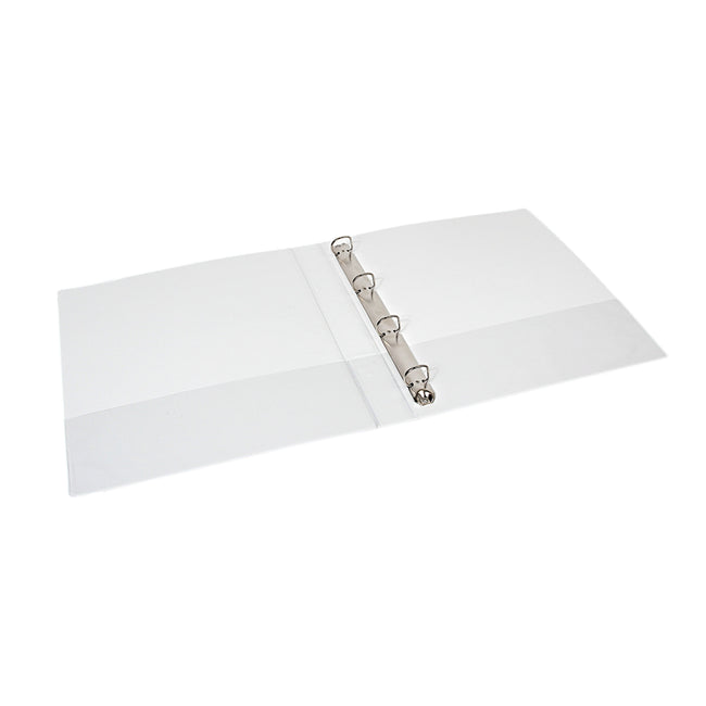 Quantore - Präsentationsringordner A4 4-Ring D-Mech 15mm weiß | 10 Stück