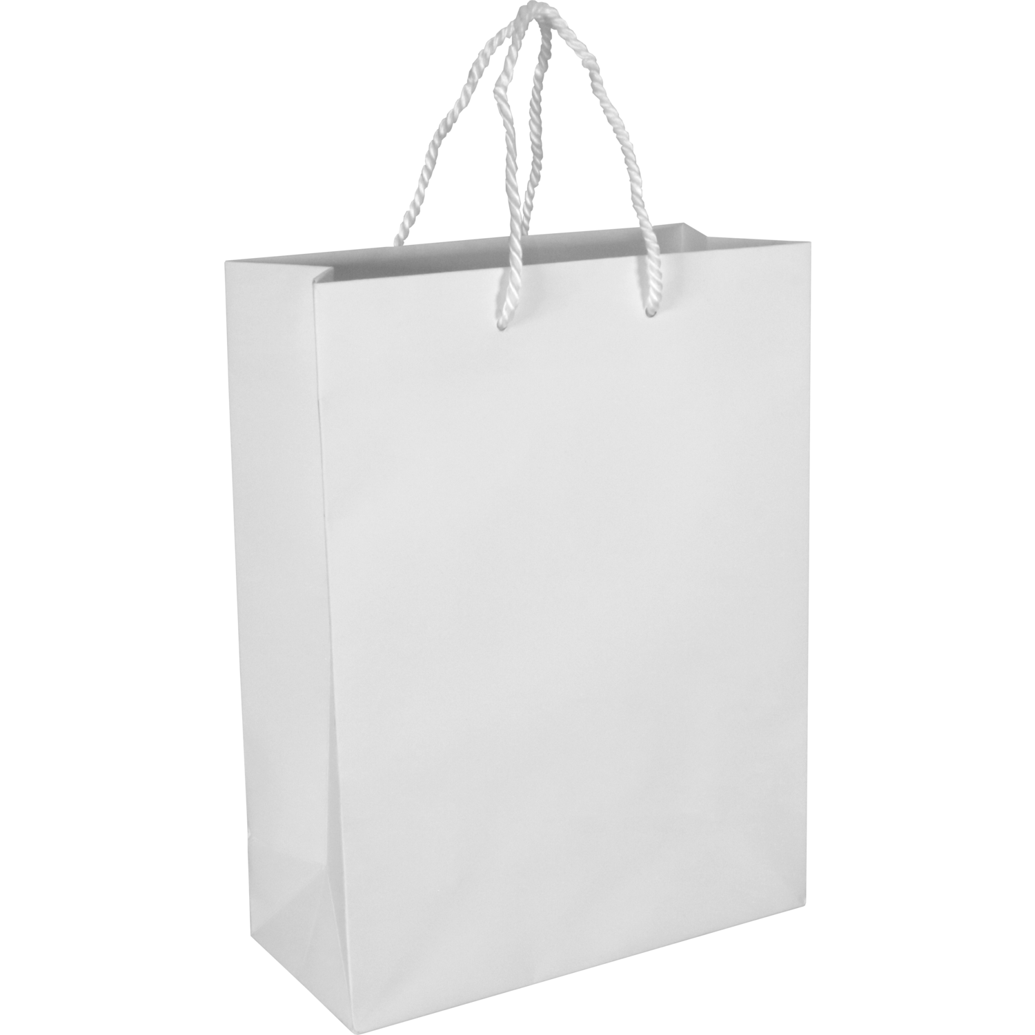 Klika -  Tas | Papier | met koord | 22x 10x29cm | draagtas | wit | 100 stuks