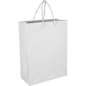 Klika -  Tas | Papier | met koord | 22x 10x29cm | draagtas | wit | 100 stuks