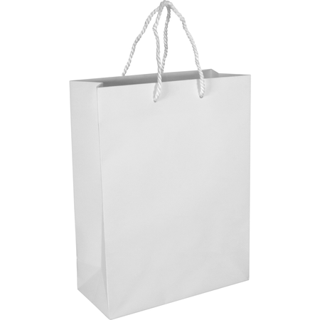 Klika - Sac | Papier | avec cordon | 22x 10x29cm | sac fourre-tout | blanc | 100 pièces