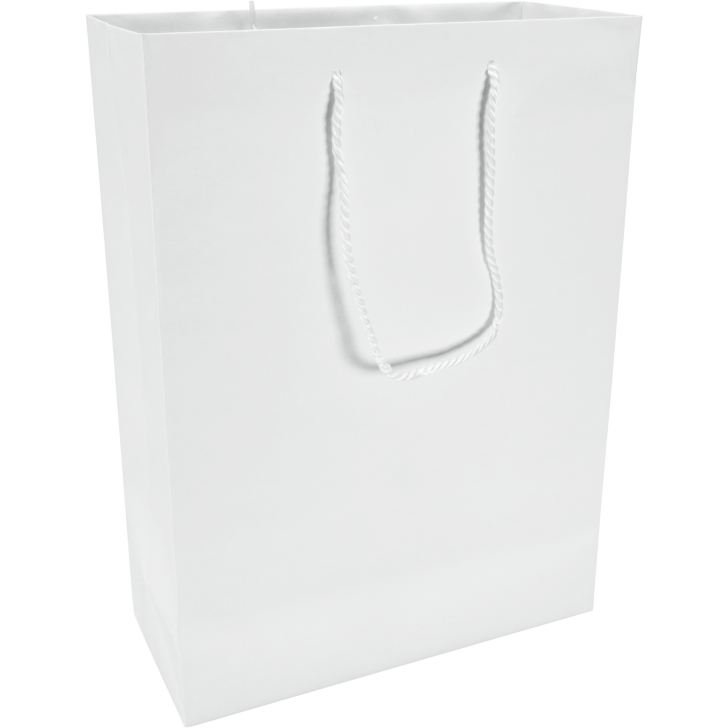 Klika -  Tas | Papier | met koord | 27x 12x37cm | draagtas | wit | 100 stuks