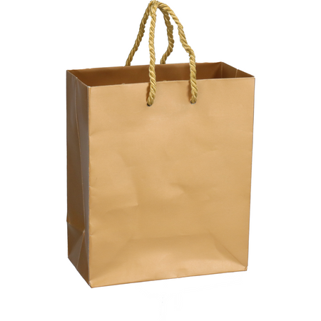Klika - Sac | Papier | avec cordon | 16x8x19cm | sac fourre-tout | or | 100 pièces