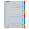 Esselte - Onglets Standard A4 12 pièces en carton 11 anneaux avec page de garde assortie | 10 pièces