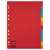 Esselte - Onglets Economy A4 12 pièces carton 11 anneaux assortis