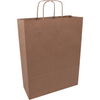 Klika - Sac | Papier kraft | cordon de papier torsadé | 32x 12x41cm | sac fourre-tout | marron | 100 pièces