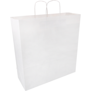 Klika -  Tas | Kraftpapier | gedraaid papieren koord | 45x 17x48cm | draagtas | wit | 100 stuks