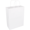 Klika - Sac | Papier kraft | cordon de papier torsadé | 26x 12x34cm | sac fourre-tout | blanc | 100 pièces