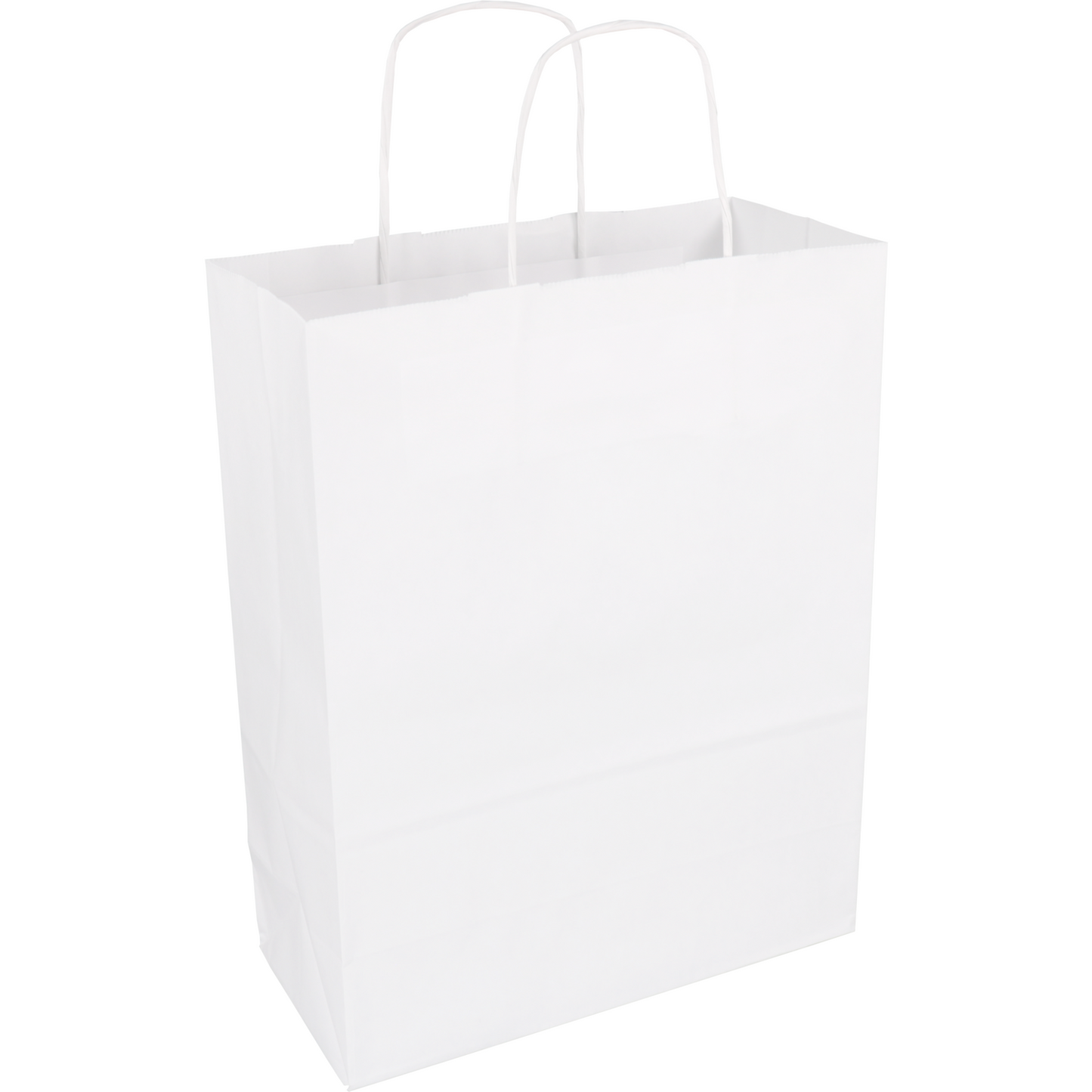 Klika -  Tas | Kraftpapier | gedraaid papieren koord | 26x 12x34cm | draagtas | wit | 100 stuks
