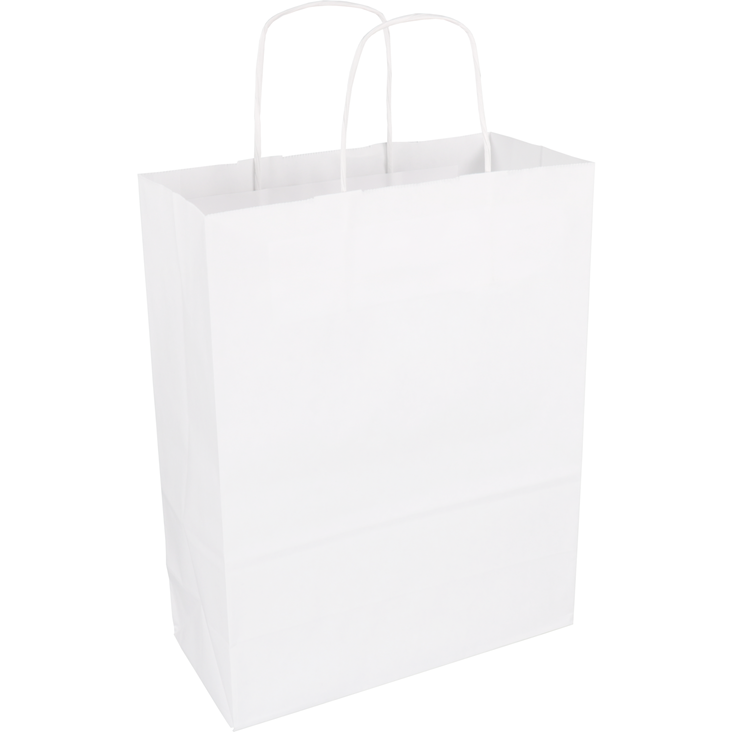 Klika -  Tas | Kraftpapier | gedraaid papieren koord | 26x 12x34cm | draagtas | wit | 100 stuks