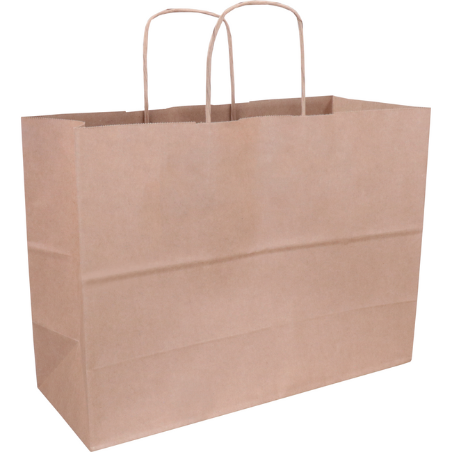 Klika -  Tas | Kraftpapier | gedraaid papieren koord | 35x 14x26cm | draagtas | bruin | 100 stuks