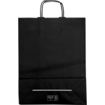 Klika - Tas | Kraftpapier verdrehte Papierkabel 32x 12x41cm | Tragetasche | Schwarz | 100 Stück