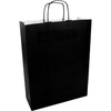 Klika - Sac | Papier kraft | cordon de papier torsadé | 32x 12x41cm | sac fourre-tout | noir | 100 pièces