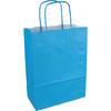 Klika -  Tas | Kraftpapier | gedraaid papieren koord | 18x 8x22cm | draagtas | blauw | 300 stuks