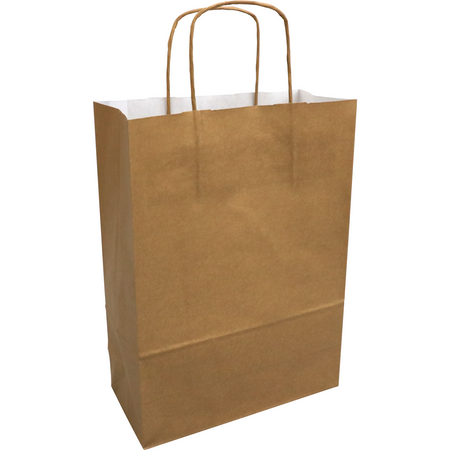 Klika -  Tas | Kraftpapier | gedraaid papieren koord | 24x 11x33cm | draagtas | goud | 250 stuks