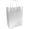 Klika -  Tas | Kraftpapier | gedraaid papieren koord | 24x 11x33cm | draagtas | zilver | 250 stuks