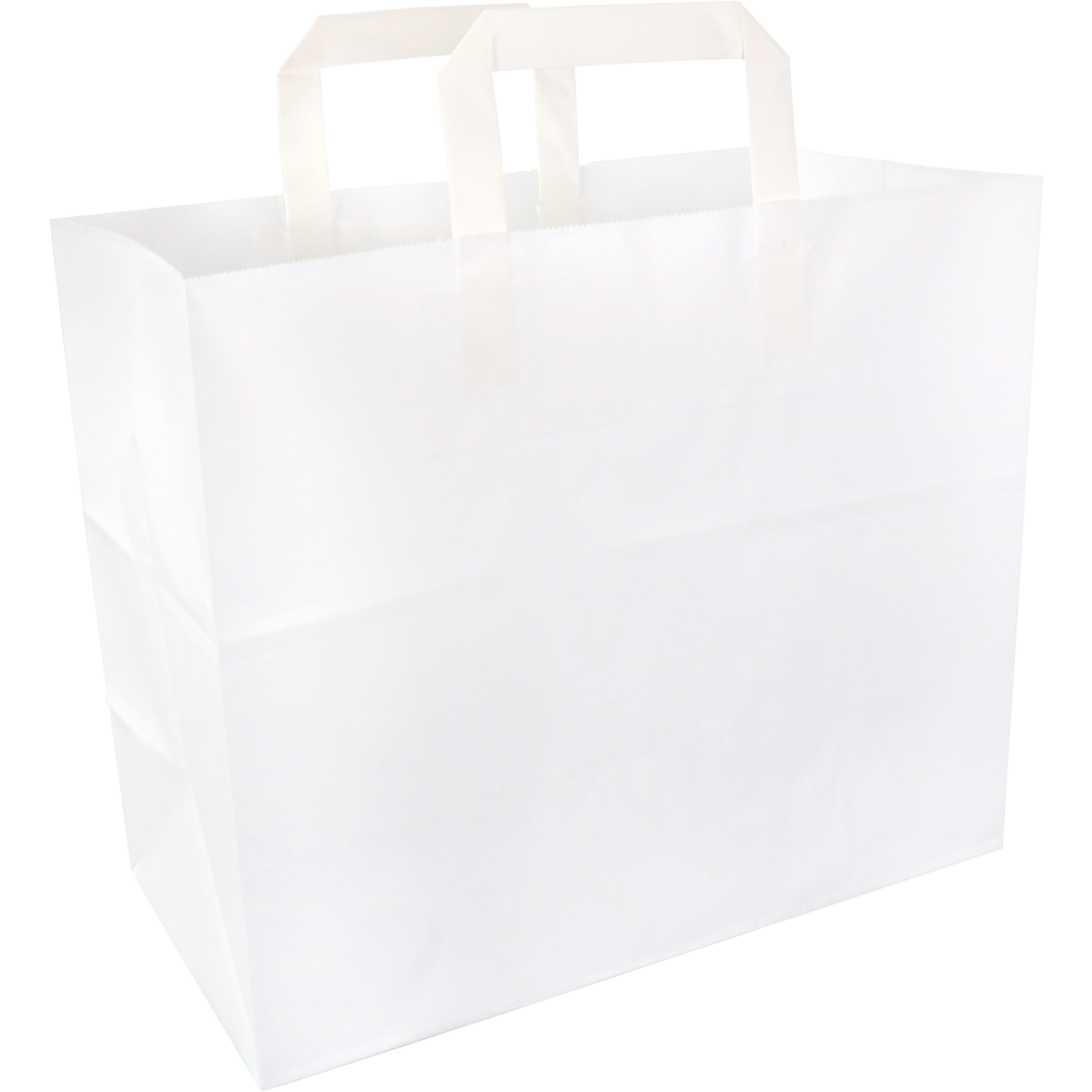 Klika -  Tas | Papier | platte handgreep | 32x 16x27cm | draagtas | wit | 250 stuks