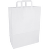 Klika - Sac | Papier | poignée plate | 32x 16x43cm | sac fourre-tout | blanc | 250 pièces