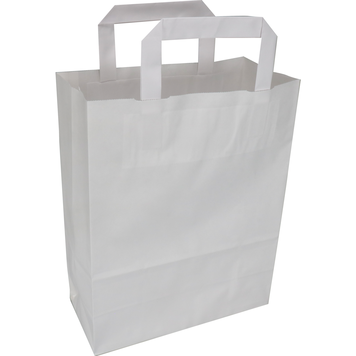 Klika -  Tas | Papier | platte handgreep | 22x 10x28cm | draagtas | wit | 250 stuks