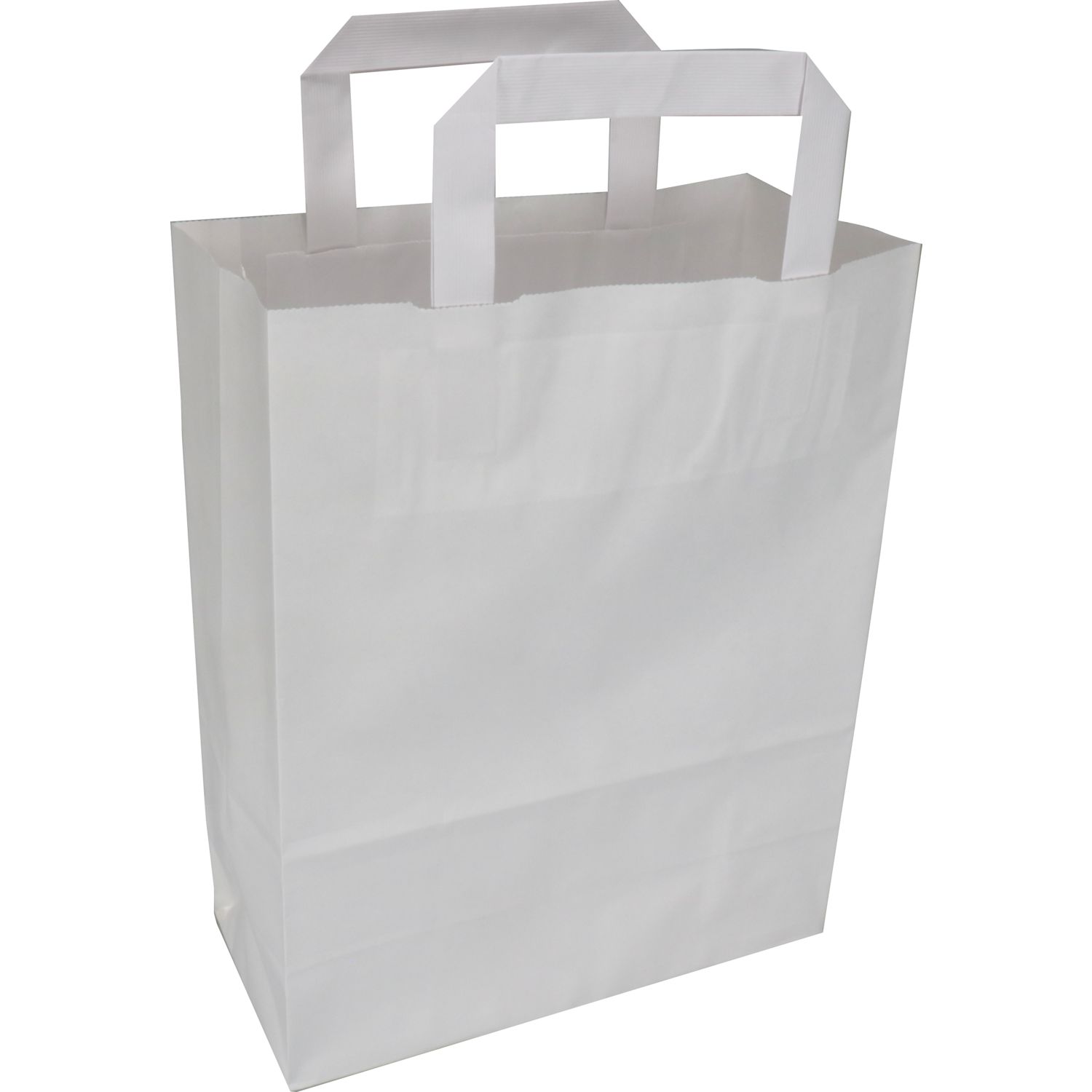 Klika -  Tas | Papier | platte handgreep | 22x 10x28cm | draagtas | wit | 250 stuks