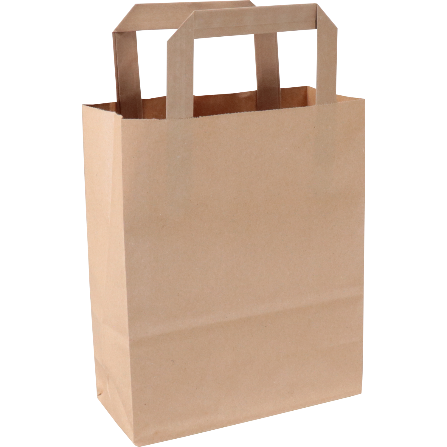 Klika - Sac | Papier | poignée plate | 18x8x22cm | sac fourre-tout | marron | 250 pièces