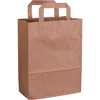 Klika - Sac | Papier | poignée plate | 22x 10x28cm | sac fourre-tout | marron | 250 pièces
