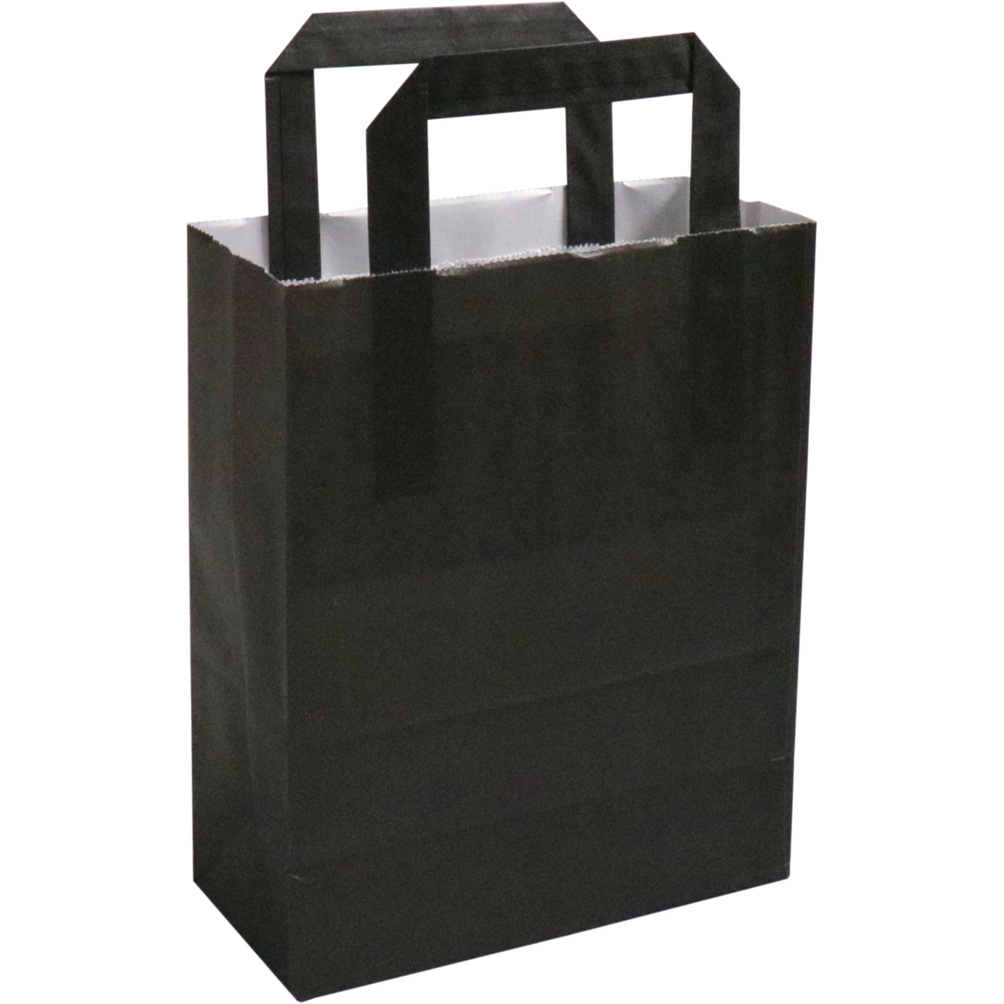 Klika - Tasche | Papier | flacher Griff | 18x8x22cm | Einkaufstasche | schwarz | 250 Stück