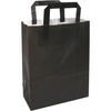 Klika - Sac | Papier | poignée plate | 22x 10x28cm | sac fourre-tout | noir | 250 pièces