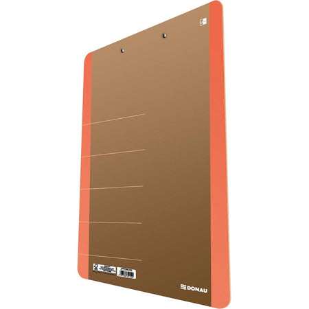 DONAU -   klemplaat, A4, hardboard karton, staand, bruin-oranje