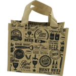 Klika - Tas | Bester Bär | Pp | Luxuriöse Tragetasche | Wiederverwendbar | 21x 14x18cm | Bier | Braun | 10 Stück