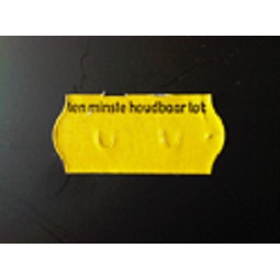 Klika - Etiquette 2612 jaune perm 2fente Au moins ho