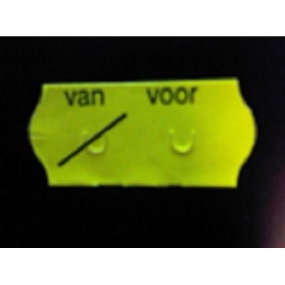 Klika -  Etiket 2612 fl.geel perm VAN VOOR 54.000